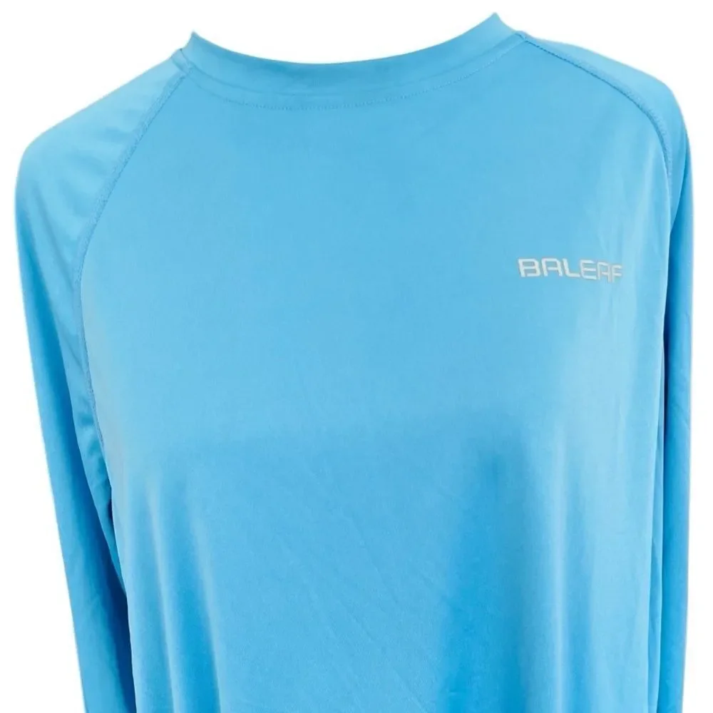 Baleaf Men's Blue Long Sleeve Crew neck  Shirt size M